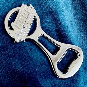 Vintage Magna Cigarettes promotional chrome bottle cap opener